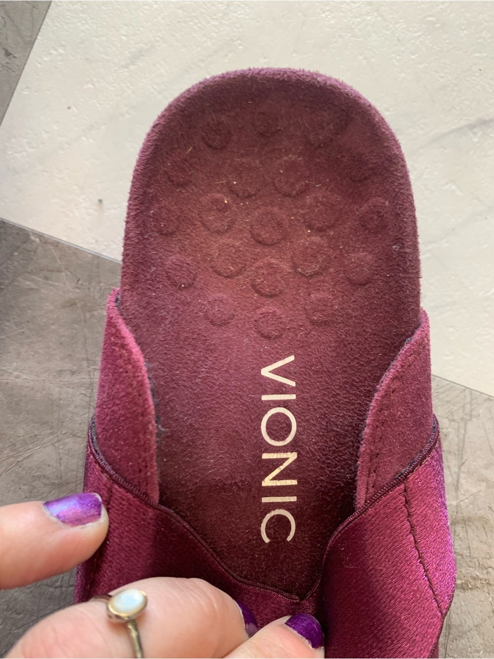 Vionic Mary Jane Mule in Plum - Picture 3 of 3
